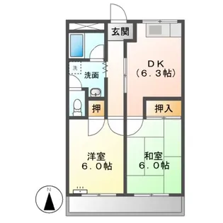 コーポアイランド【2階】の間取り