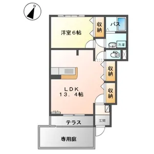 サンプレイスM A棟【1階】の間取り