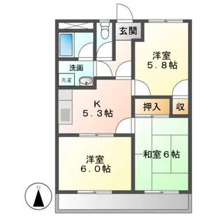 グランパスSHIROTA A棟【1階】の間取り