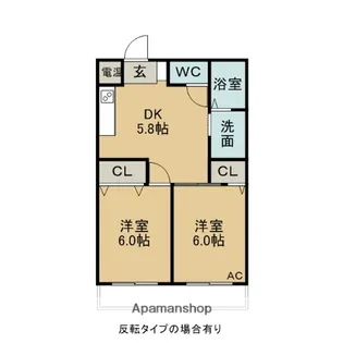 67クラブ【2階】の間取り