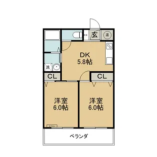 67クラブ【2階】の間取り