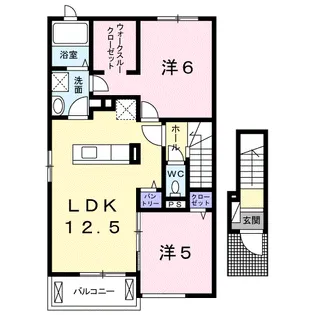 リベルテ Ⅰ【2階】の間取り
