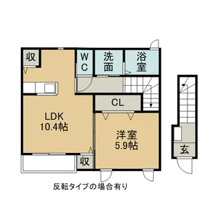 ツヴァイ中川【2階】の間取り
