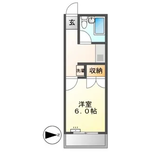 コーポパーシモン【2階】の間取り