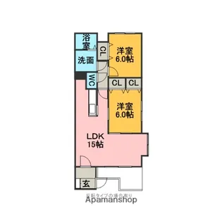 メゾンリュンヌ【1階】の間取り