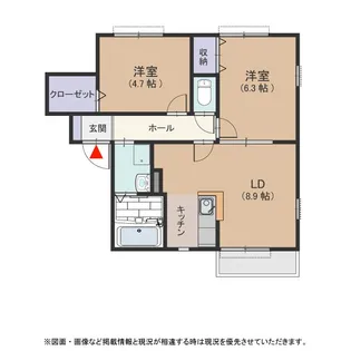ボンヌジュルネ B【202号室号室】の間取り