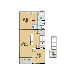 グリーンビラ C【2階】の間取り