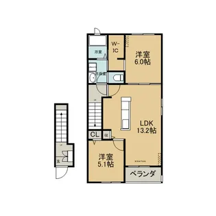 グリーンビラ C【2階】の間取り