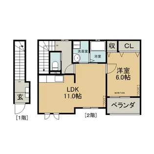 フランジェルメ【2階】の間取り