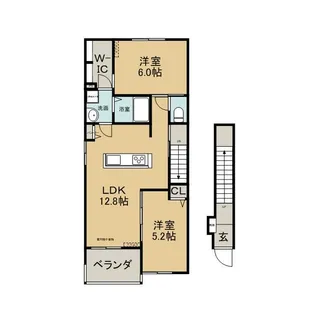 コンフォート北金井【2階】の間取り
