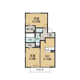 ウィステリア A【2階】の間取り