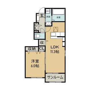 グレース・アンジュⅡ【1階】の間取り