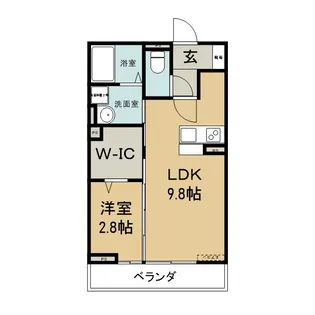 リエート中央町【3階】の間取り