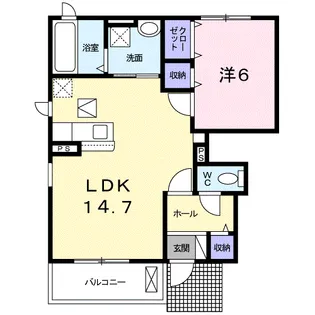 グランドールS Ⅱ【1階】の間取り