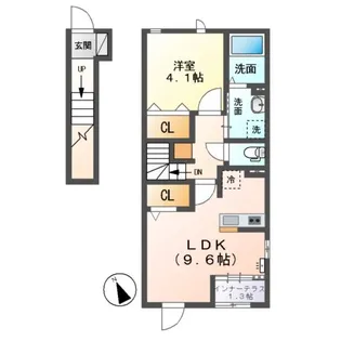 シティーリバー ハーベスト【2階】の間取り