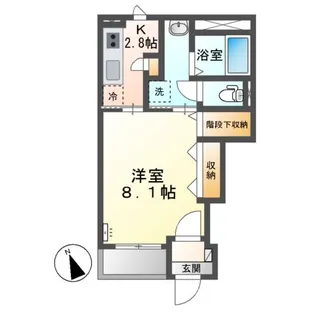 ドミール富貴【1階】の間取り