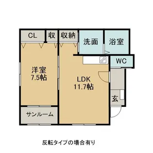 アーコンシェル モンターニュ【1階】の間取り