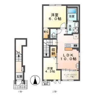 シルフィード筒尾【2階】の間取り