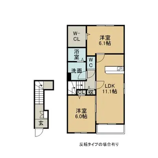 アニメートヴィラ Ⅱ【2階】の間取り