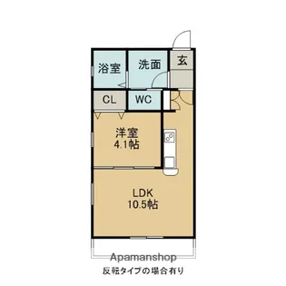 エステート桑名【1階】の間取り