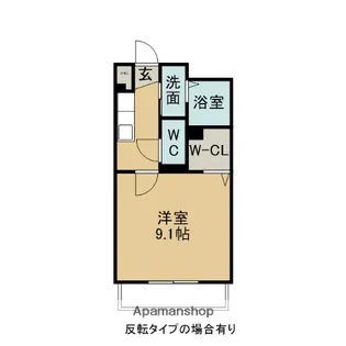 メゾンモンマルトル江場【4階】の間取り