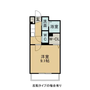メゾンモンマルトル江場【1階】の間取り