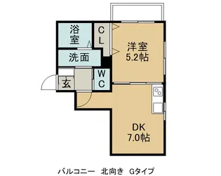 M・RIVER桜木【2階】の間取り