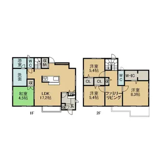 三重県桑名市陽だまりの丘4丁目【一戸建】の間取り