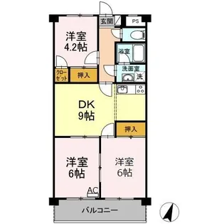 VELL DE MEURE【3階】の間取り