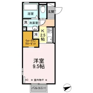 カーサ・アンソレイエ【2階】の間取り