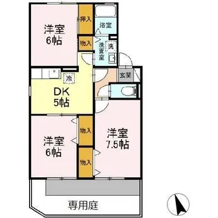 クレールコンフォート C【1階】の間取り