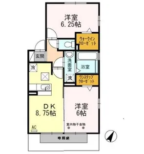 ウィステリア A【1階】の間取り