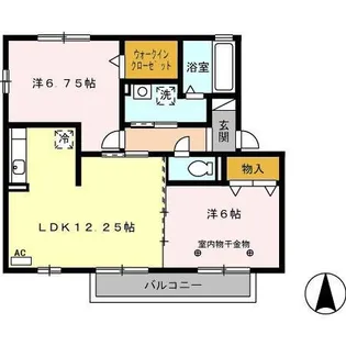 サンポーチ陽だまり B【2階】の間取り