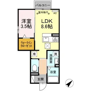 ムーンライト【101号室】の間取り