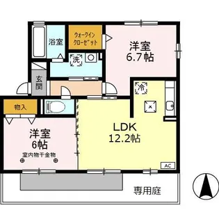 サンポーチ陽だまり A【1階】の間取り