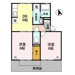 サウスガーデンBB B棟【1階】の間取り