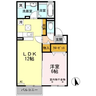 ウラノス桑名【1階】の間取り