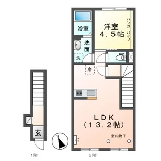 仮)東員町鳥取アパート【206号室】の間取り