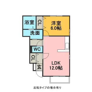 ガーデン栗田【1階】の間取り