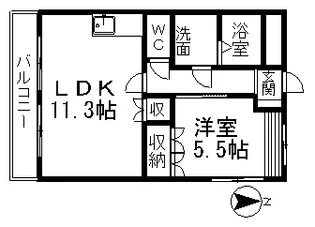 アトラス【102号室】の間取り