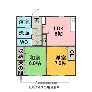 ヴィラ星見ヶ丘【2階】の間取り