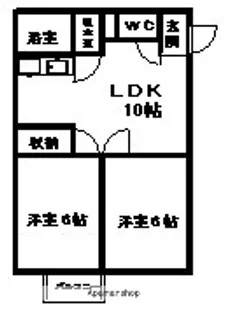 コーポ南金井【2階】の間取り