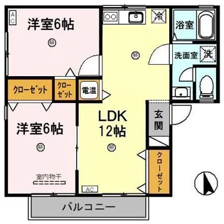 カメリアハウス A【2階】の間取り