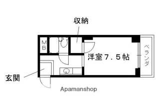 1Kの間取り画像