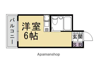 フロイデ東向日【412号室】の間取り