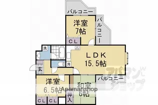 GRAN PINO伏見桃山【1106号室】の間取り
