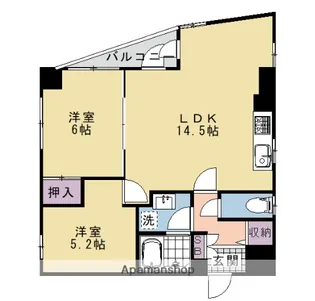 フォルム長岡天神【2階】の間取り