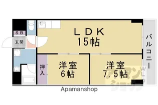 ロイヤルハイツ小野【601号室】の間取り