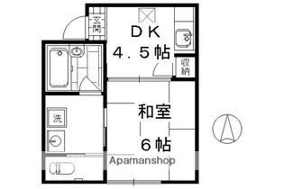 ハイツ豊園【205号室】の間取り