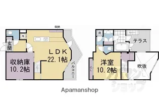 GRAND E’TERNA京都【10階】の間取り